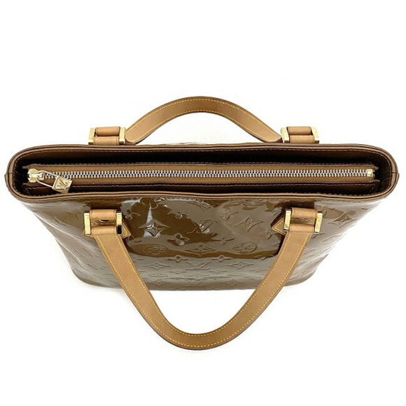 LOUIS VUITTON Handbag Houston Beige Brown Bronze Monogram Verni M91122 Bag Paten - Picture 6 of 10